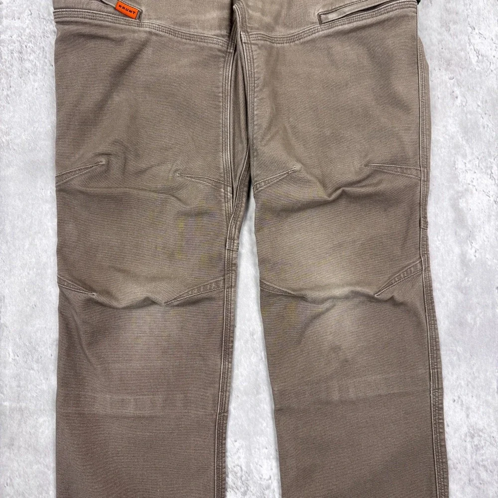 Brunt The Martin Pants Mens 28x30 Brown Double Knee Work Outdoor Utility Faded